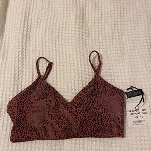 Beach Riot Georgia Top in Marsala Leopard - NWT